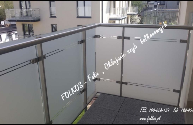 Folie na szyby balkonowe , oklejamy balkony Warszawa Anny German, Kaliny Jędrusik, Rydygiera, Przasnyska, Żeromskiego...
