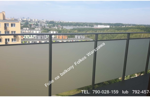 Folie na balkon Bielany- Oklejamy balkony Bielany -Folia prywatyzująca na szklany balkon Warszawa-Folie na BALKONY