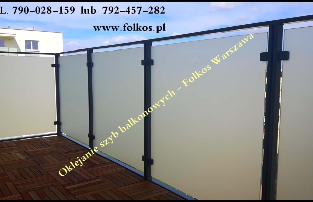 Oklejamy balkony Białołęka - Płużnicka, Mehoffera, Odkryta, Modlińska, Jagiellońska, Ceramiczna ...-Folia na BALKON