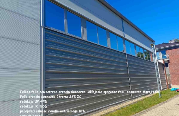 Folie przeciwsłoneczne zewnętrzne Warszawa - Folie z usługą przyciemniania szyb -Folkos folie okienne
