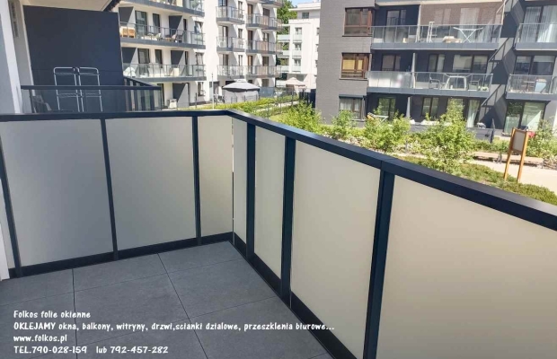 Oklejamy balkony Białołęka - Płużnicka, Mehoffera, Odkryta, Modlińska, Jagiellońska, Ceramiczna ...-Folia na BALKON
