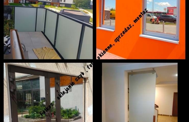 Usługa oklejania szyb Warszawa -Folkos folie z usługą oklejania szyb -folie dekoracyjne na okna, drzwi, witryny, ścianki