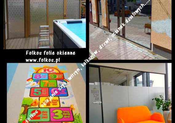 Folie okienne matowe białe, szare, mleczne, mrożone, mrożone niebieskie, mrożone złote...Folkos folie z usługą oklejania