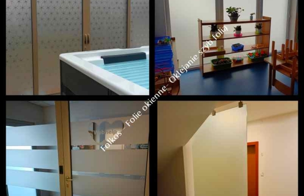 Folie okienne matowe białe, szare, mleczne, mrożone, mrożone niebieskie, mrożone złote...Folkos folie z usługą oklejania