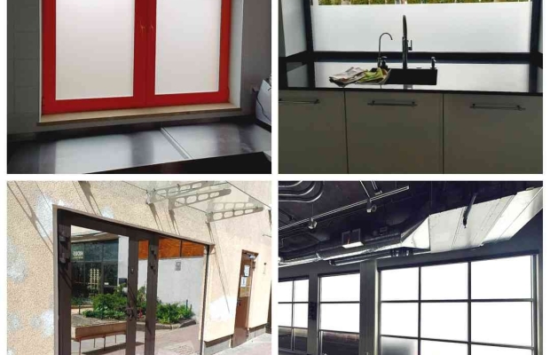 Usługa oklejania szyb Warszawa -Folkos folie z usługą oklejania szyb -folie dekoracyjne na okna, drzwi, witryny, ścianki