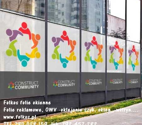 Folie okienne matowe białe, szare, mleczne, mrożone, mrożone niebieskie, mrożone złote...Folkos folie z usługą oklejania