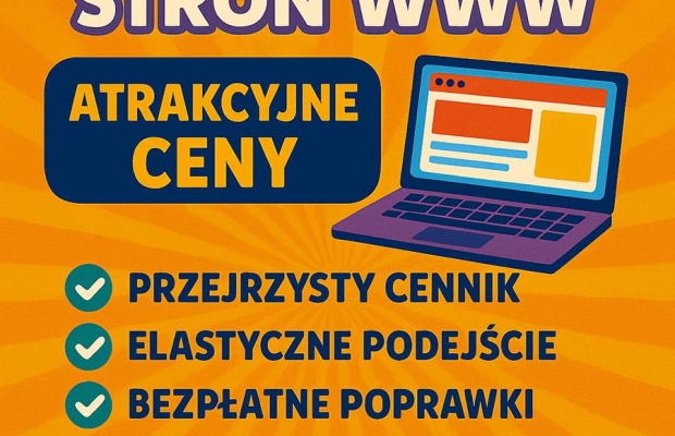 Strona internetowa od 500 PLN z mocną promocją na START/ FAKTURA