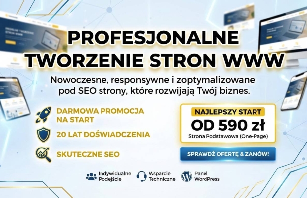 Strona internetowa już od 590 zł - BEZ PRZEPŁACANIA! + DODAWANIE OGŁOSZEŃ