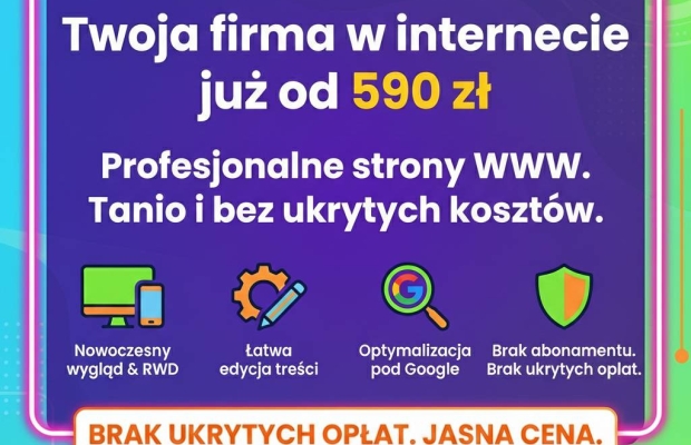 Strona internetowa już od 590 zł - BEZ PRZEPŁACANIA! + DODAWANIE OGŁOSZEŃ