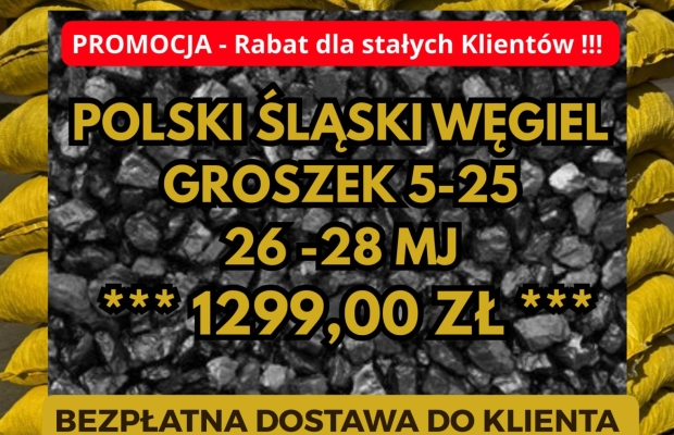 PROMOCJA POLSKI ŚLASKI WĘGIEL - GROSZEK - DARMOWA DOSTAWA