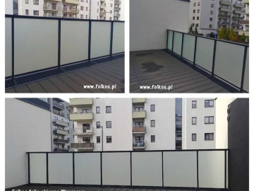 Folie na balkon Bielany- Oklejamy balkony Bielany -Folia prywatyzująca na szklany balkon Warszawa-Folie na BALKONY