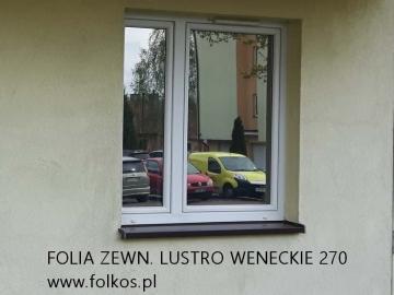 Folkos- folia lustro weneckie Warszawa -Usługa oklejania szyb folią wenecką
