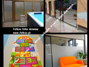 Folie okienne matowe białe, szare, mleczne, mrożone, mrożone niebieskie, mrożone złote...Folkos folie z usługą oklejania
