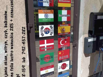 Folie okienne matowe białe, szare, mleczne, mrożone, mrożone niebieskie, mrożone złote...Folkos folie z usługą oklejania