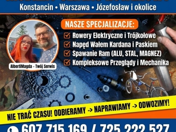 Mobilny Serwis Rowerowy - Konstancin, Warszawa, Józefosław i okolice