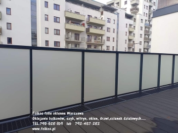 Folie na balkony Warszawa Wilanów- Klimczaka, Osi, Teodorowicza, Sarmacka, Aleja Rzeczypospolitej...Folia na balkon