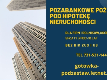 POZABANKOWE POZYCZKI POD ZABEZPIECZENIE NIERUCHOMOSCIA